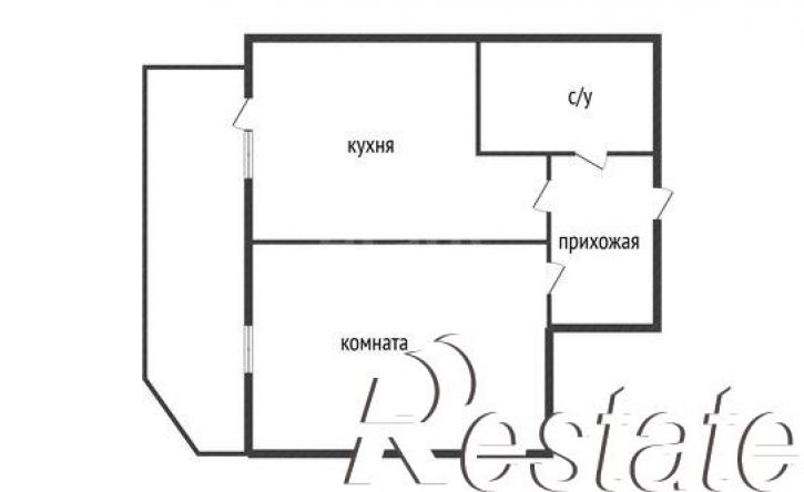 1-комн квартира улица Александра Покрышкина, 2/2,  д. 2/2