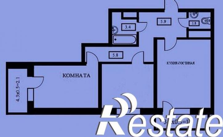 2-комн квартира Домбайская улица, 55 к5,  д. 55 к5