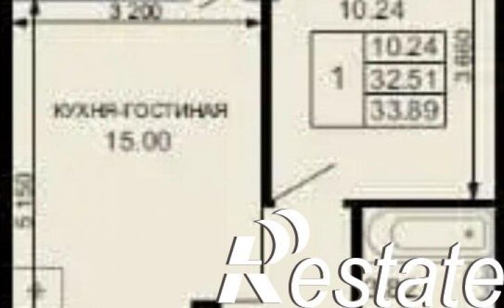 1-комн квартира Скандинавская улица, 1 к5,  д. 1 к5