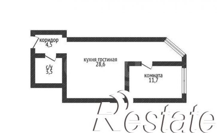 1-комн квартира улица им. Адмирала Серебрякова, 3 к2,  д. 3 к2