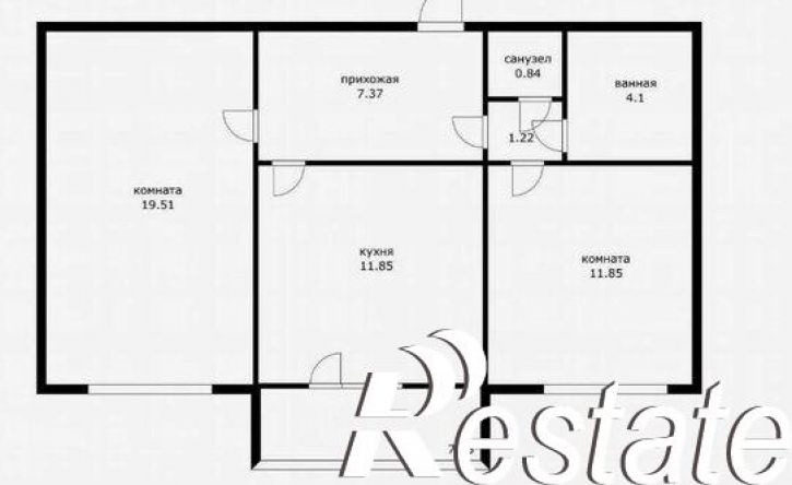 2-комн квартира проезд Репина, 42,  д. 42