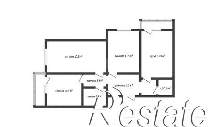 3-комн квартира улица Героя Аверкиева, 40,  д. 40