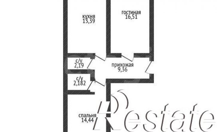 2-комн квартира улица им. Героя Яцкова И.В., 19 к1,  д. 19 к1