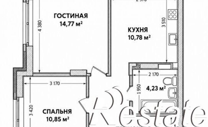 2-комн квартира улица Героя Георгия Бочарникова, 12/1,  д. 12/1