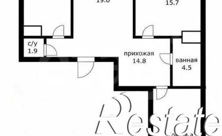 3-комн квартира улица Садовое Кольцо, 3,  д. 3
