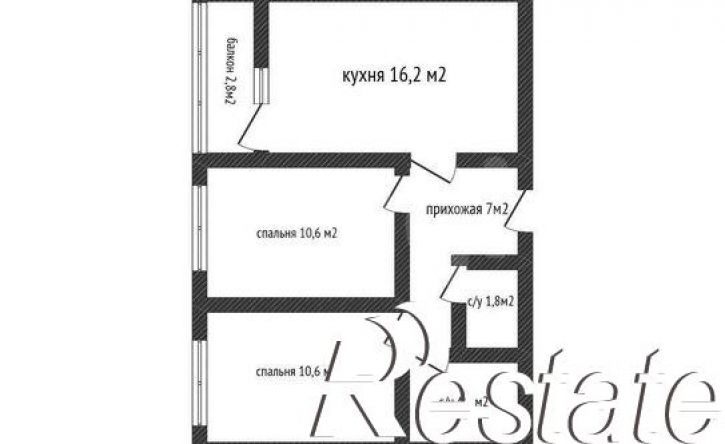 2-комн квартира Скандинавская улица, 1 к11,  д. 1 к11