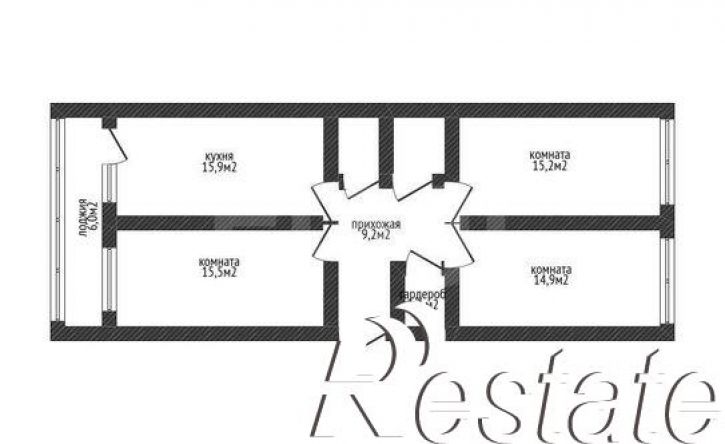 3-комн квартира улица имени Константина Гондаря, 103 к1,  д. 103 к1