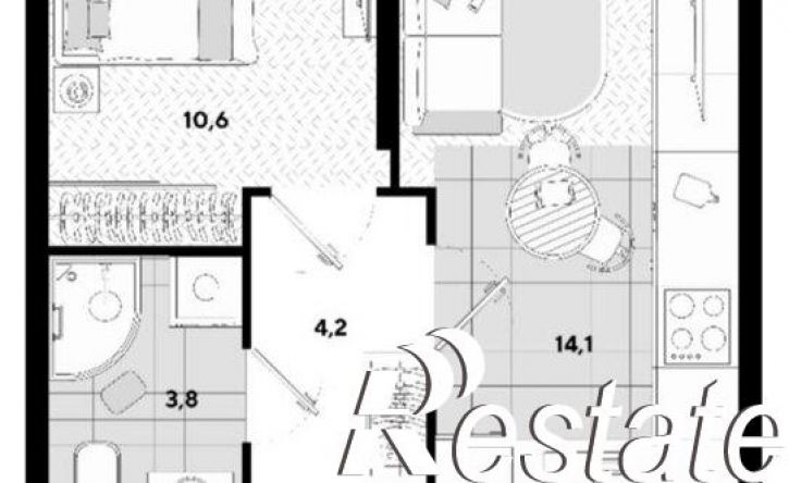 1-комн квартира улица имени Героя Пешкова, 14 к5,  д. 14 к5