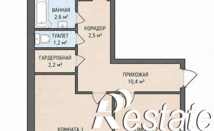 2-комн квартира улица 70 лет Октября, 32,  д. 32