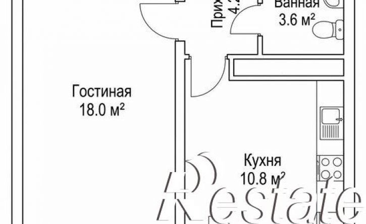 1-комн квартира улица Валерия Гассия, 10,  д. 10