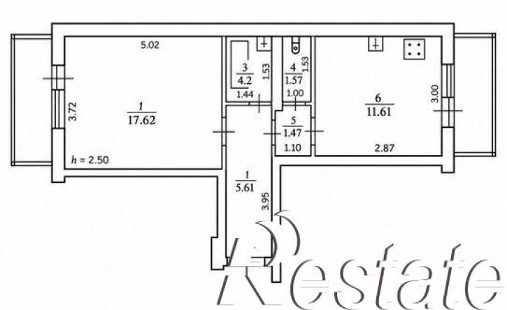 1-комн квартира улица Красных Партизан, 79,  д. 79