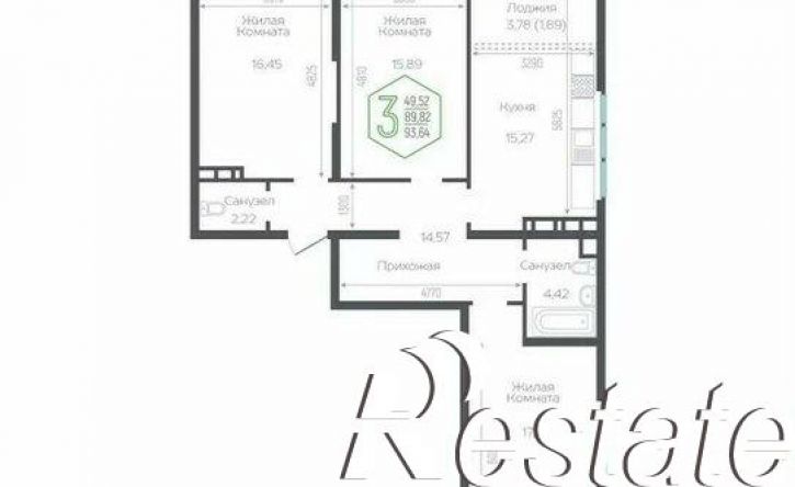 3-комн квартира Обрывная улица, 132/1 к2,  д. 132/1 к2