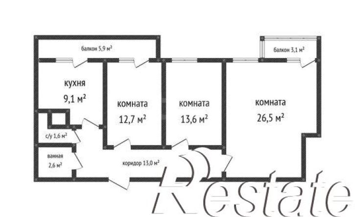 3-комн квартира улица Петра Метальникова, 5 к1,  д. 5 к1