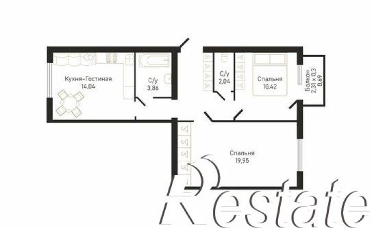 2-комн квартира Ольденбуржская улица, 109 к27,  д. 109 к27