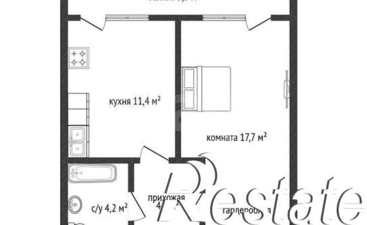 1-комн квартира улица Лётчика Позднякова, 2 к13,  д. 2 к13
