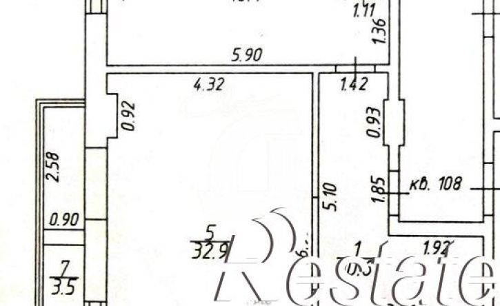 2-комн квартира Кореновская улица, 2 к3,  д. 2 к3