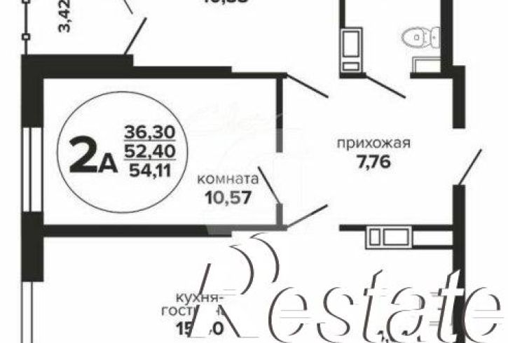 2-комн квартира Российская улица, 257/7 к2,  д. 257/7 к2