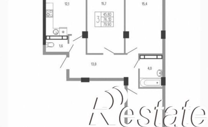 3-комн квартира Круговая улица, 4/1,  д. 4/1