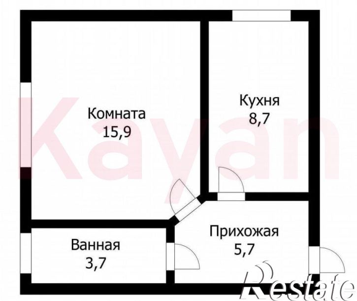1-комн квартира Курская ул.