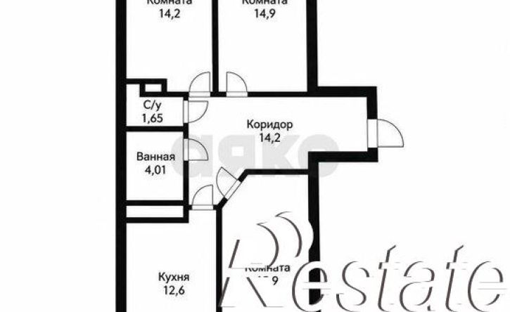3-комн квартира улица Цезаря Куникова, 24 к3,  д. 24 к3