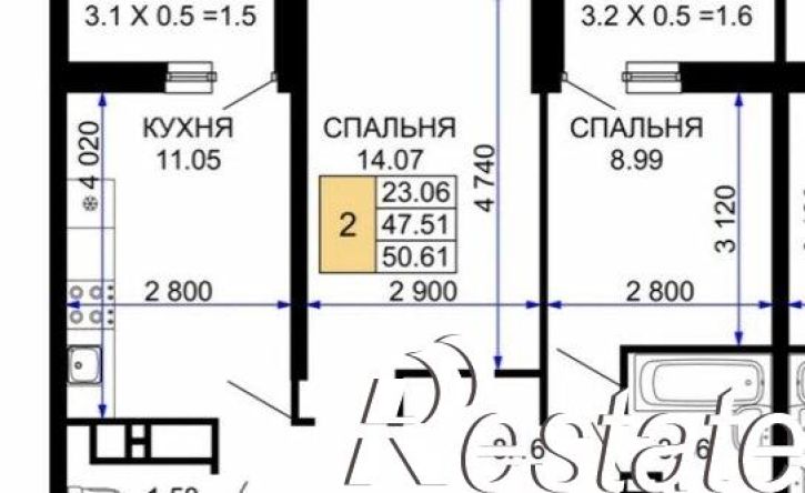 2-комн квартира улица Петра Метальникова, 38,  д. 38